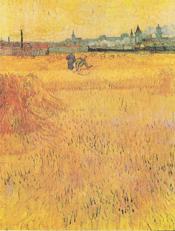 Vincent Van Gogh View from the Wheat Fields France oil painting art